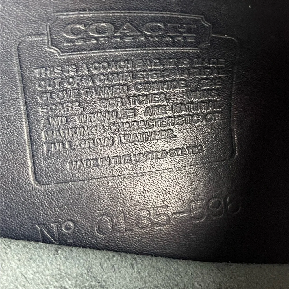 Coach VTG 80s Black Leather Compact Pouch Crossbody Bag Made in the USA 0135-596 - Picture 4 of 9